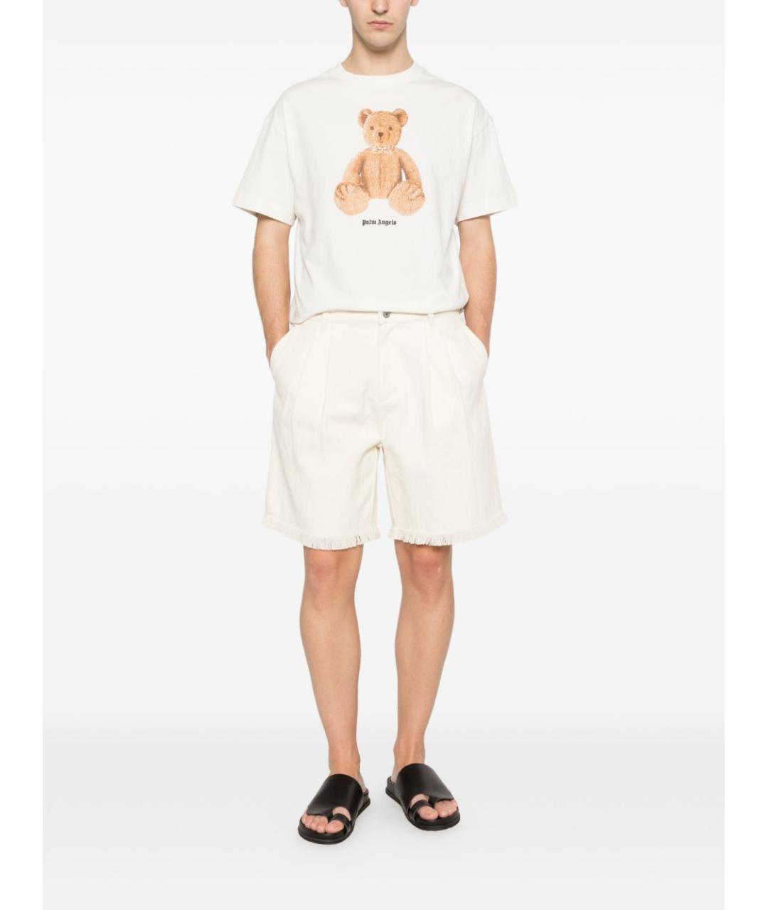 PALM ANGELS Белая хлопковая футболка, фото 2