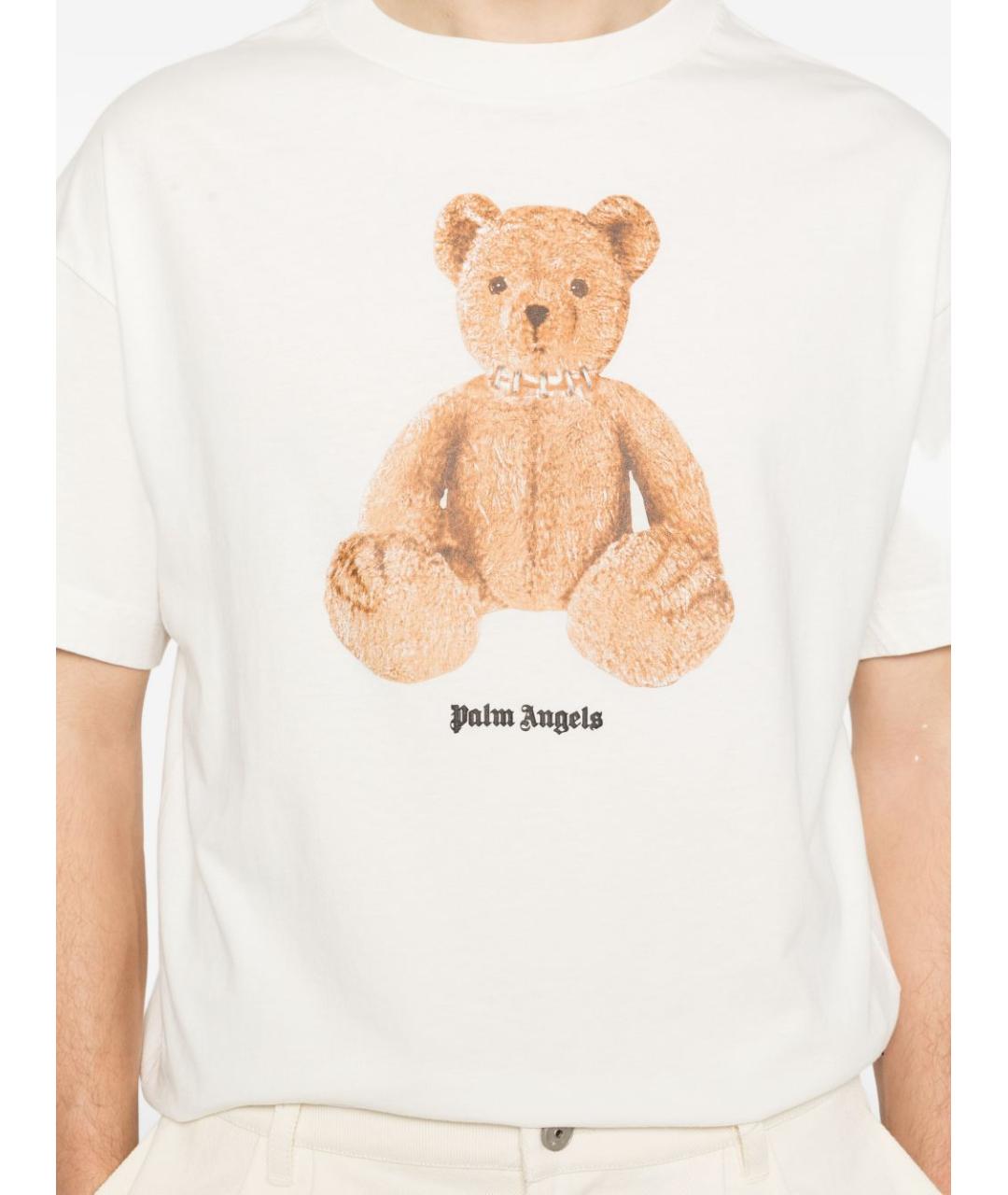 PALM ANGELS Белая хлопковая футболка, фото 3