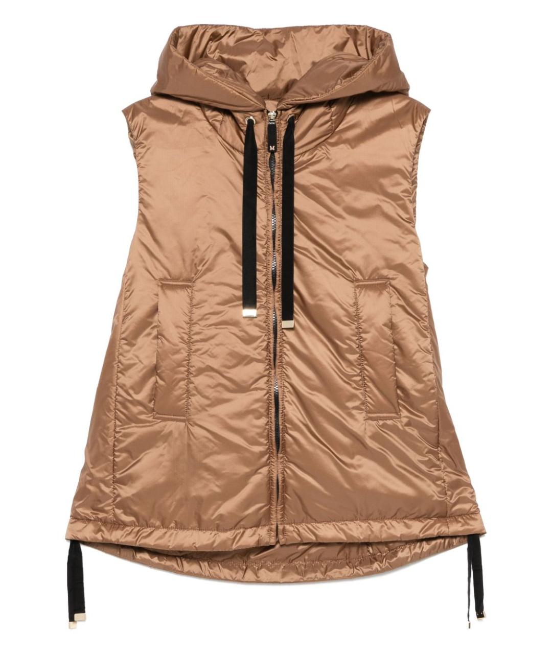 MAX MARA Коричневый полиэстеровый жилет, фото 1