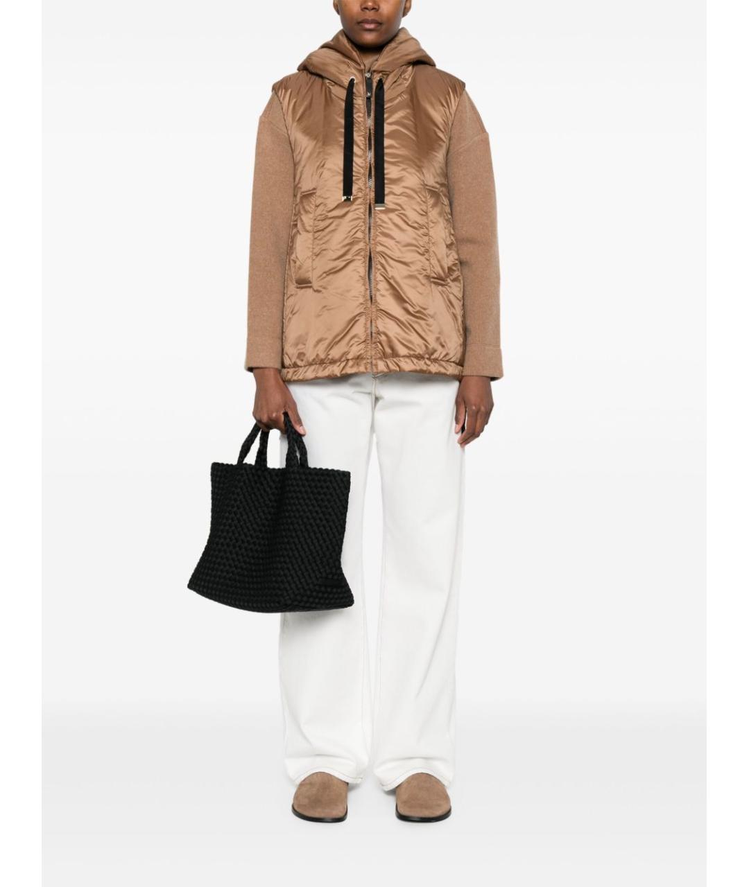 MAX MARA Коричневый полиэстеровый жилет, фото 5