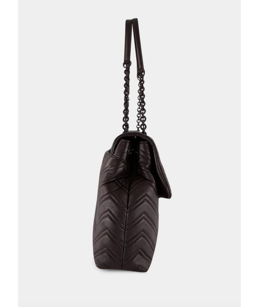 GUCCI Коричневая кожаная сумка с короткими ручками, фото 2