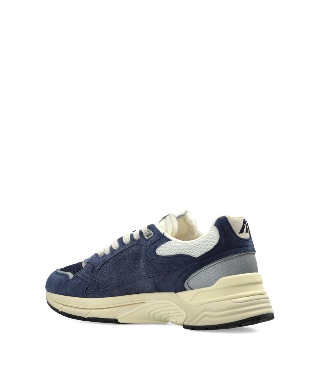 AUTRY Синие кожаные низкие кроссовки / кеды, фото 3