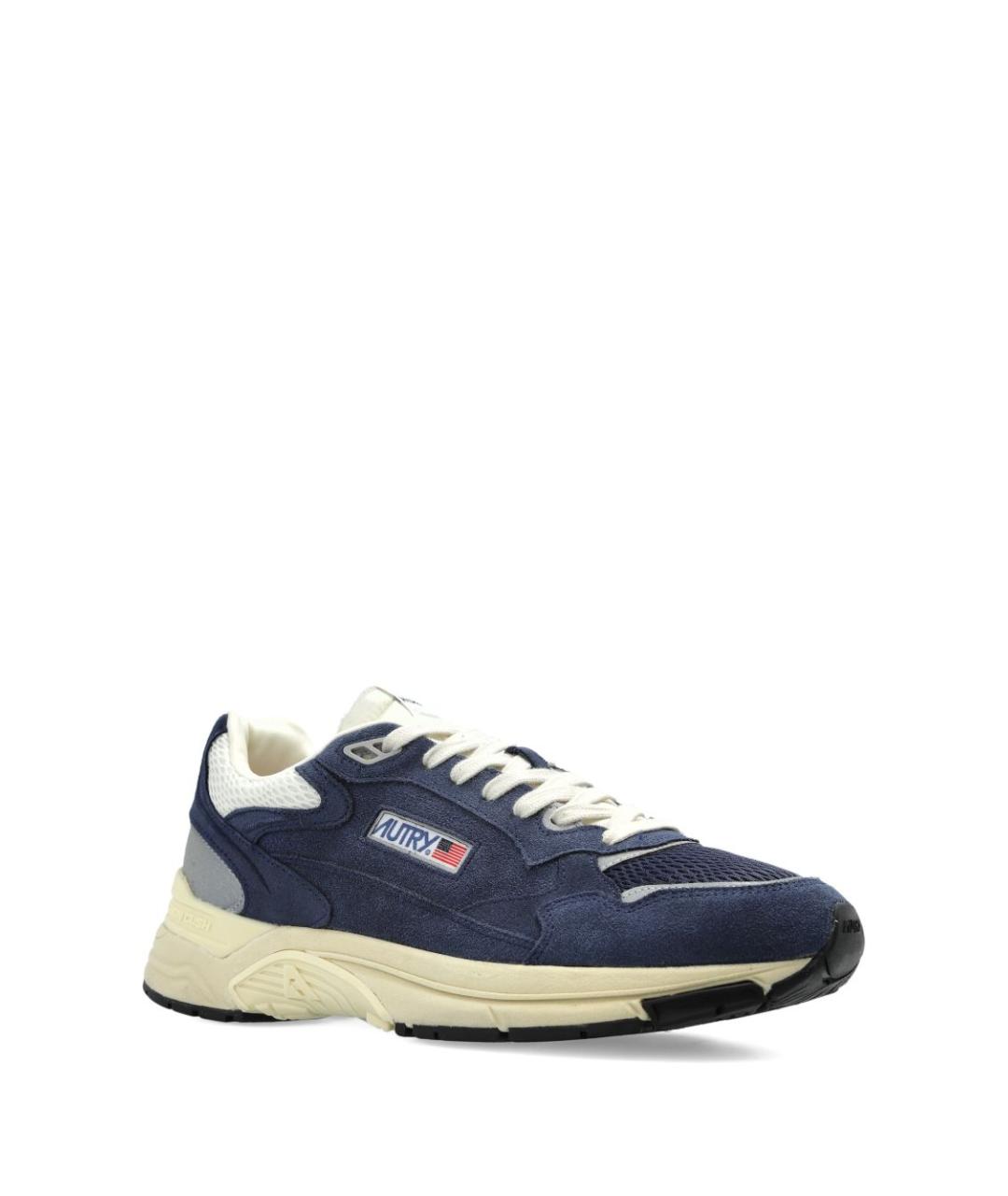 AUTRY Синие кожаные низкие кроссовки / кеды, фото 2