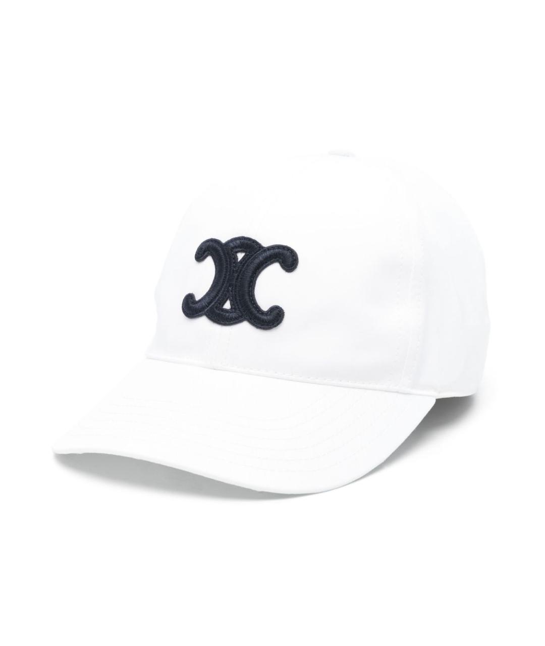 CELINE Белая хлопковая кепка, фото 1