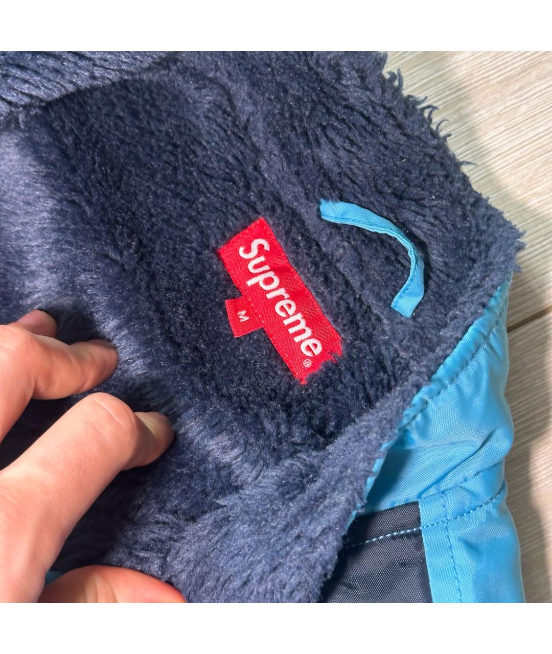 SUPREME Бирюзовая полиэстеровая куртка, фото 5