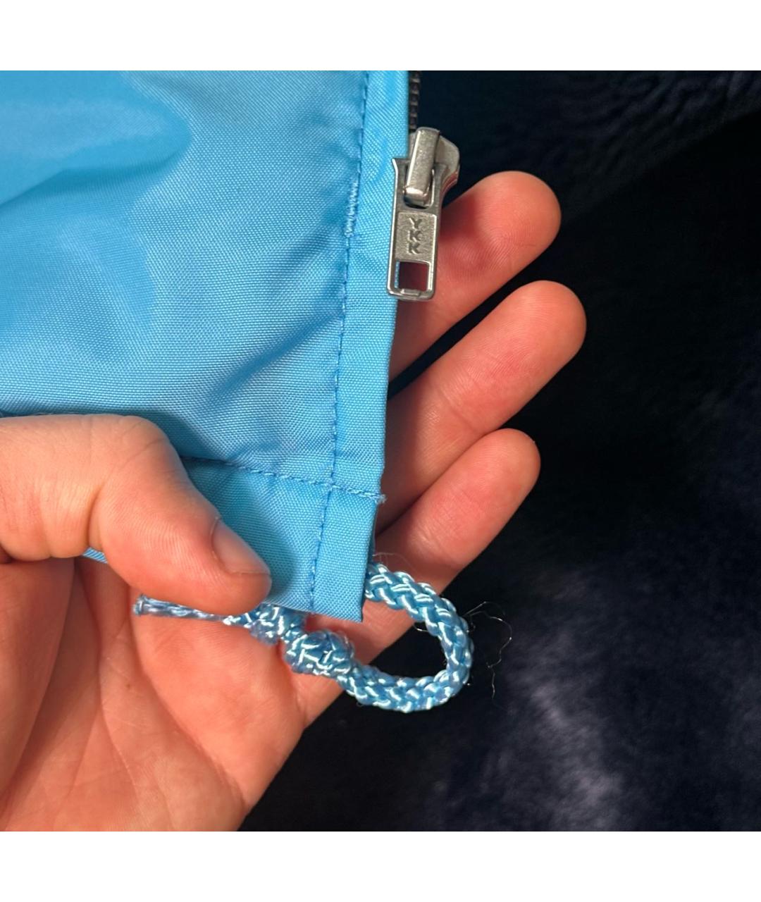 SUPREME Бирюзовая полиэстеровая куртка, фото 6