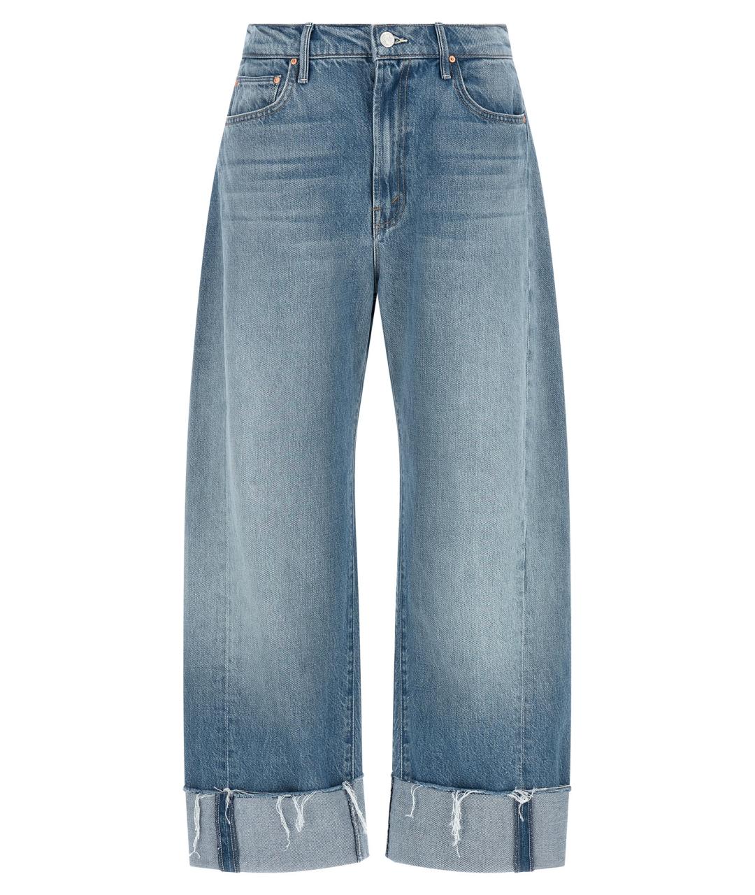 MOTHER Голубые хлопковые прямые джинсы, фото 1