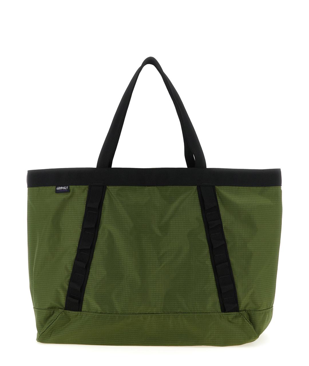 GRAMICCI Зеленая синтетическая сумка тоут, фото 1