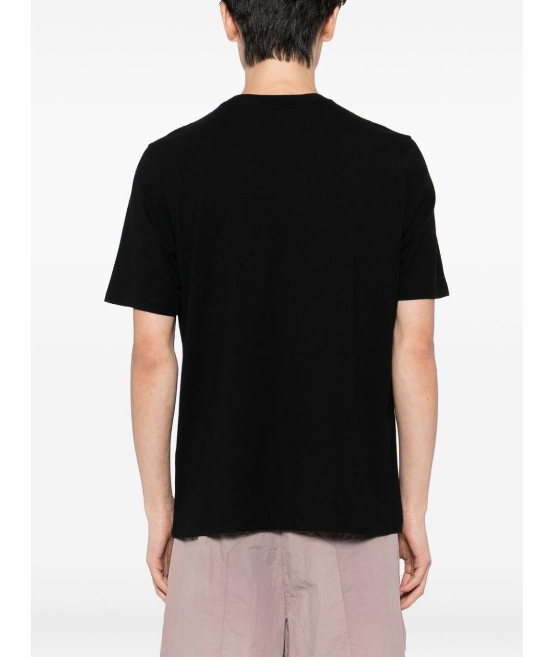MAISON KITSUNE Черная хлопковая футболка, фото 2