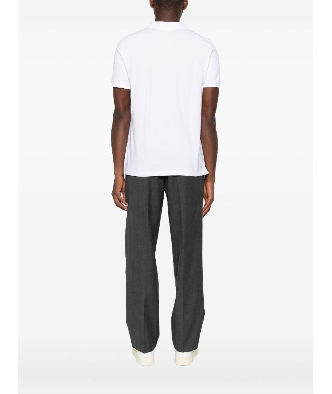 MAISON KITSUNE Белое хлопковое поло с коротким рукавом, фото 2