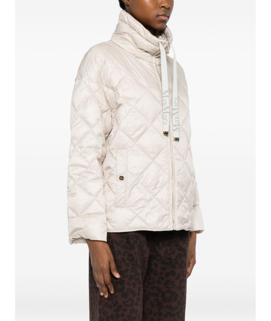 MAX MARA Белый полиамидовый пуховик, фото 2