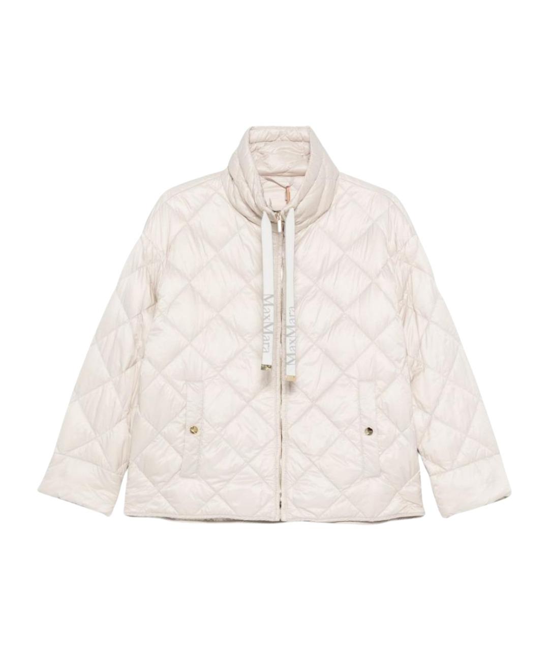 MAX MARA Белый полиамидовый пуховик, фото 1