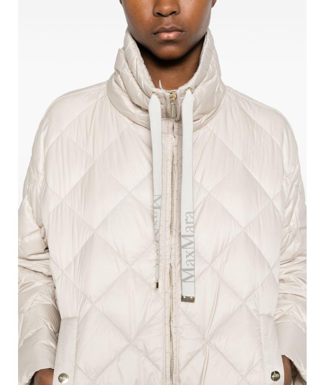 MAX MARA Белый полиамидовый пуховик, фото 5