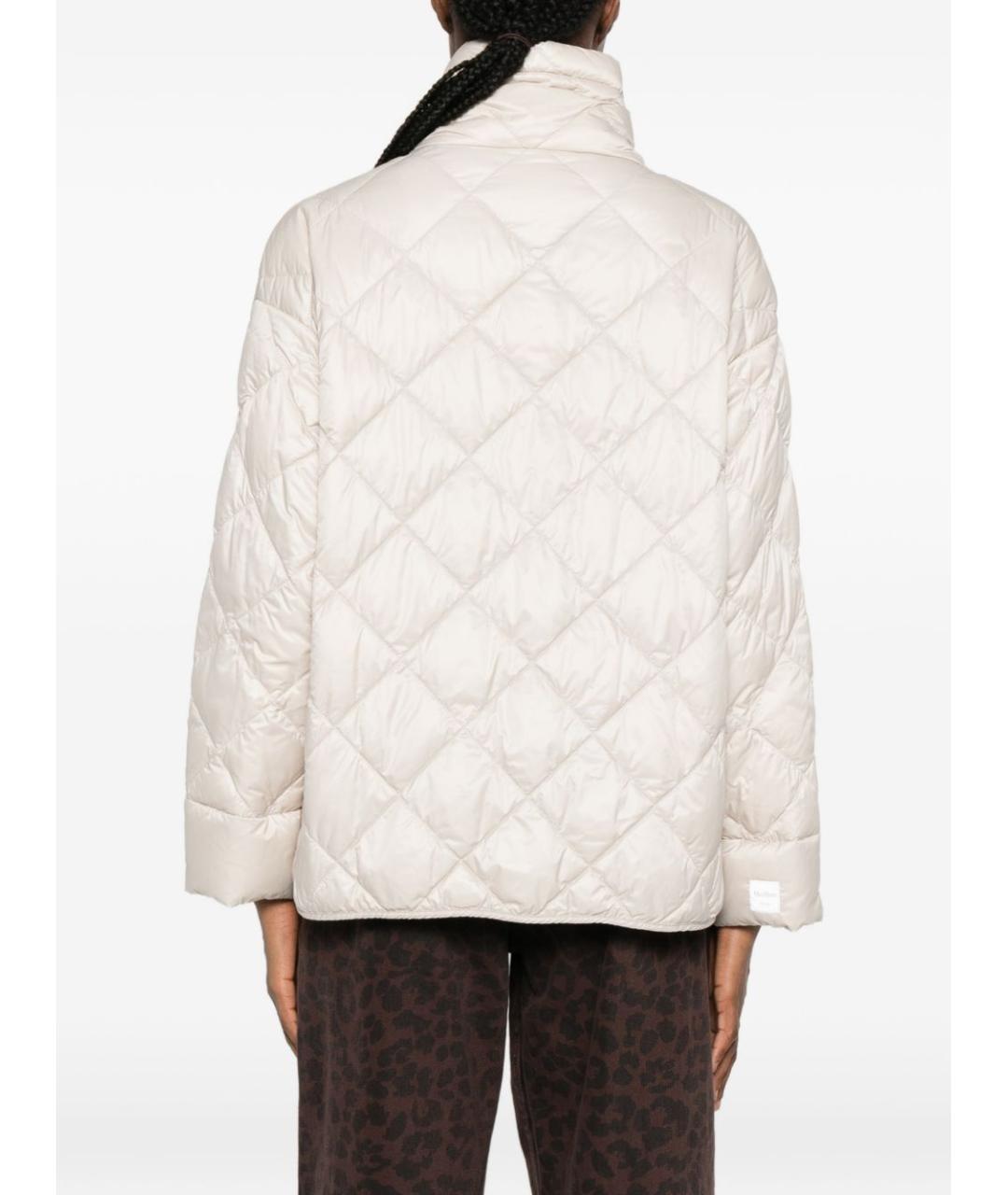 MAX MARA Белый полиамидовый пуховик, фото 3
