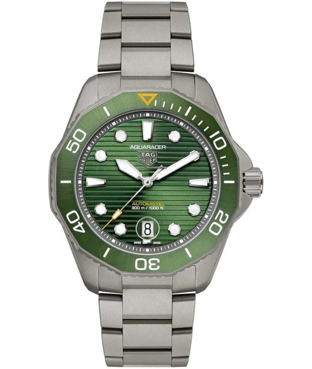 TAG HEUER Зеленые металлические часы, фото 1