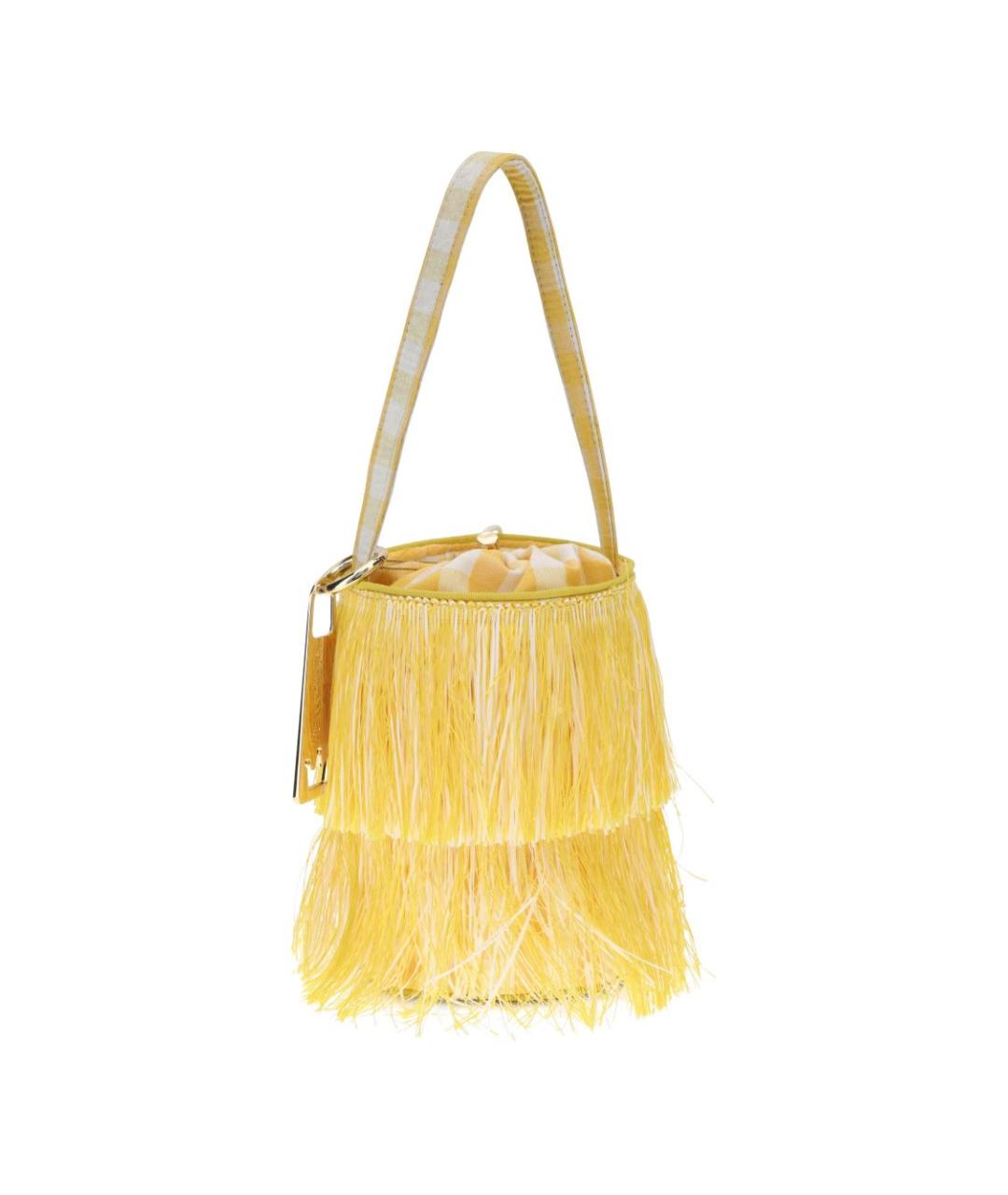 LA MILANESA Желтая сумка с короткими ручками, фото 2
