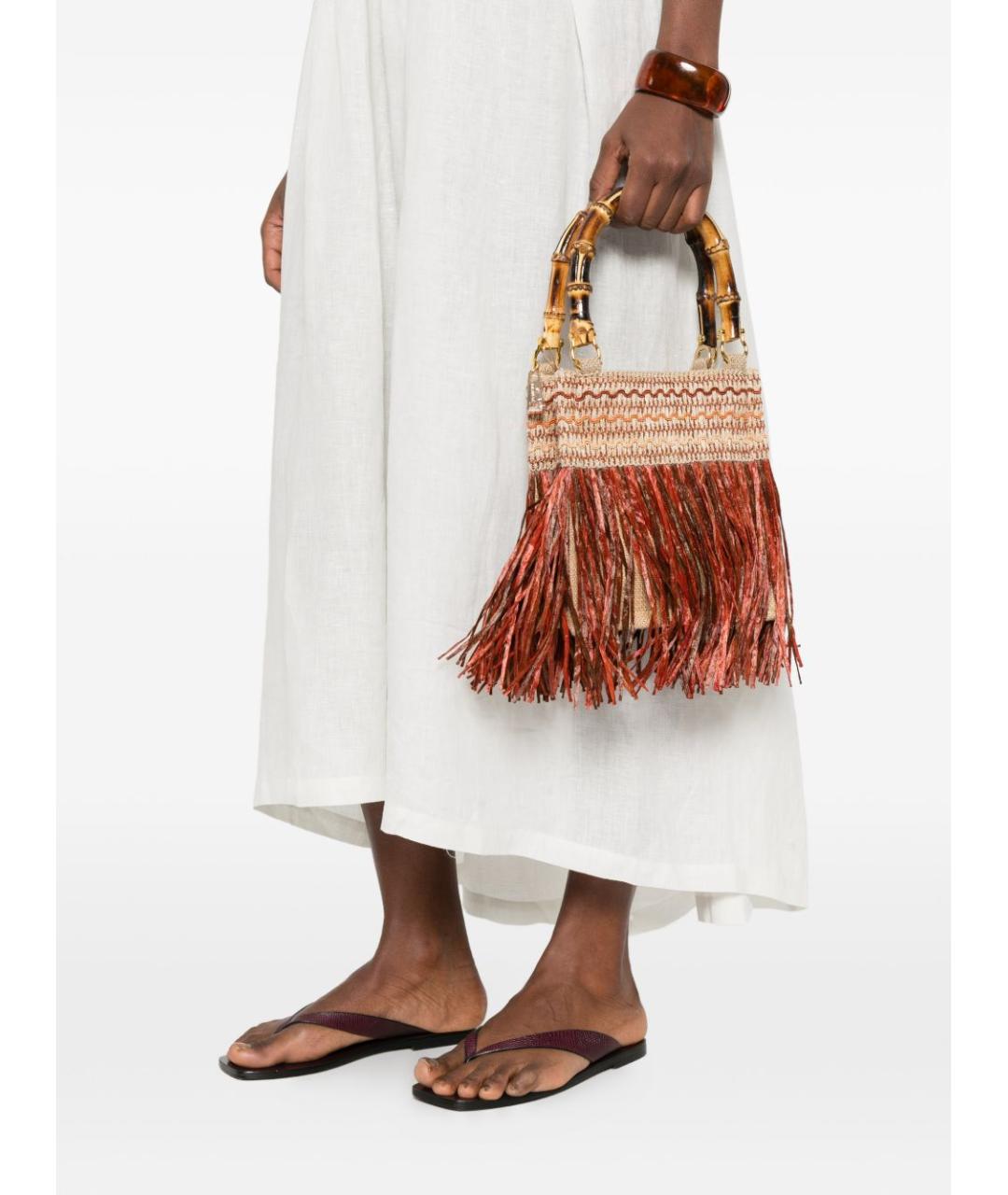 LA MILANESA Бордовая сумка с короткими ручками, фото 2