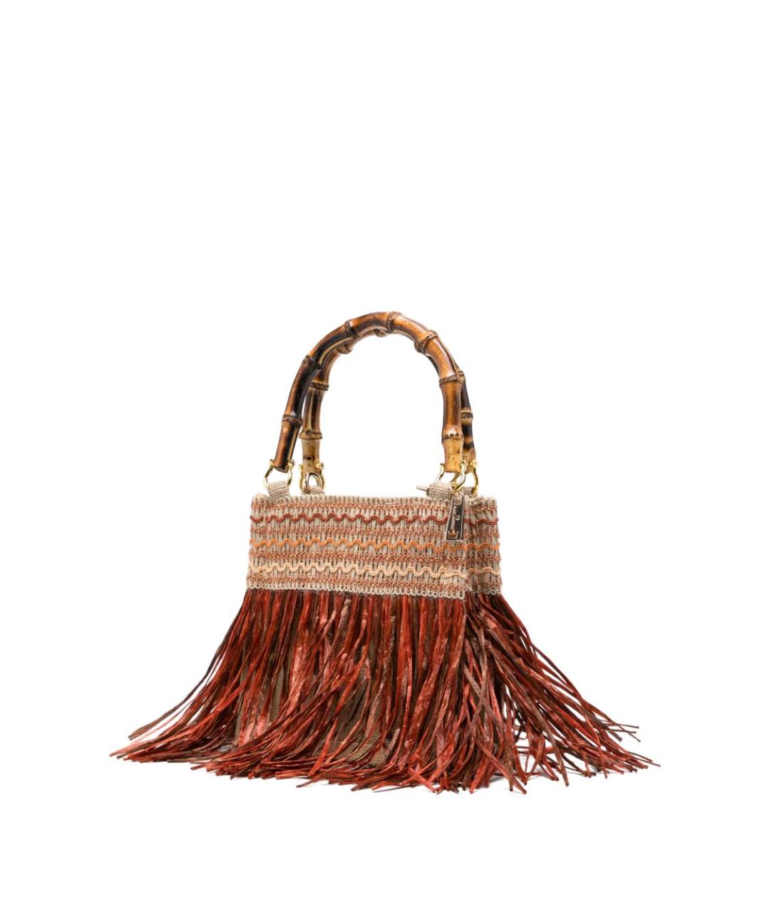 LA MILANESA Бордовая сумка с короткими ручками, фото 4