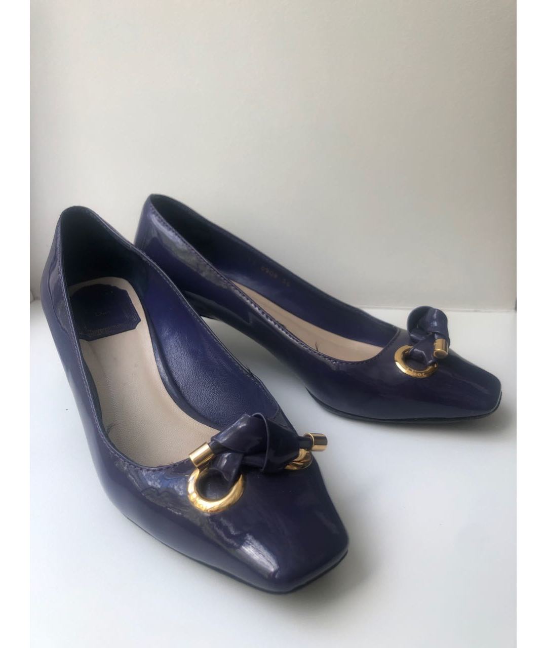 CHRISTIAN DIOR PRE-OWNED Фиолетовые туфли из лакированной кожи, фото 4
