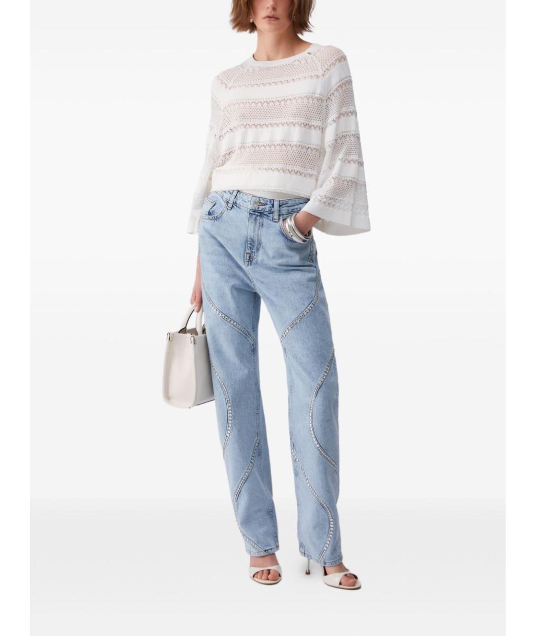 LIU JO Белый вискозный джемпер / свитер, фото 3