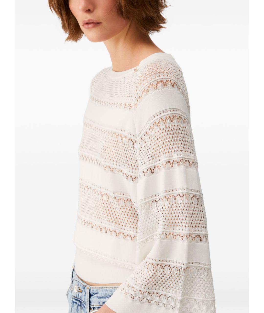 LIU JO Белый вискозный джемпер / свитер, фото 2