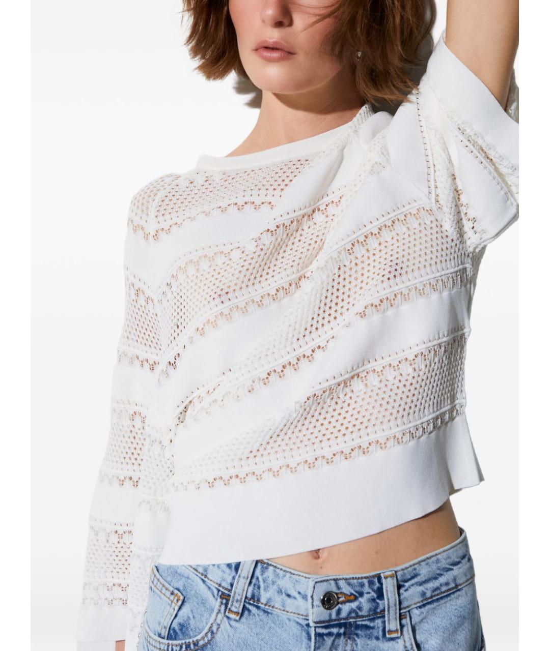 LIU JO Белый вискозный джемпер / свитер, фото 5