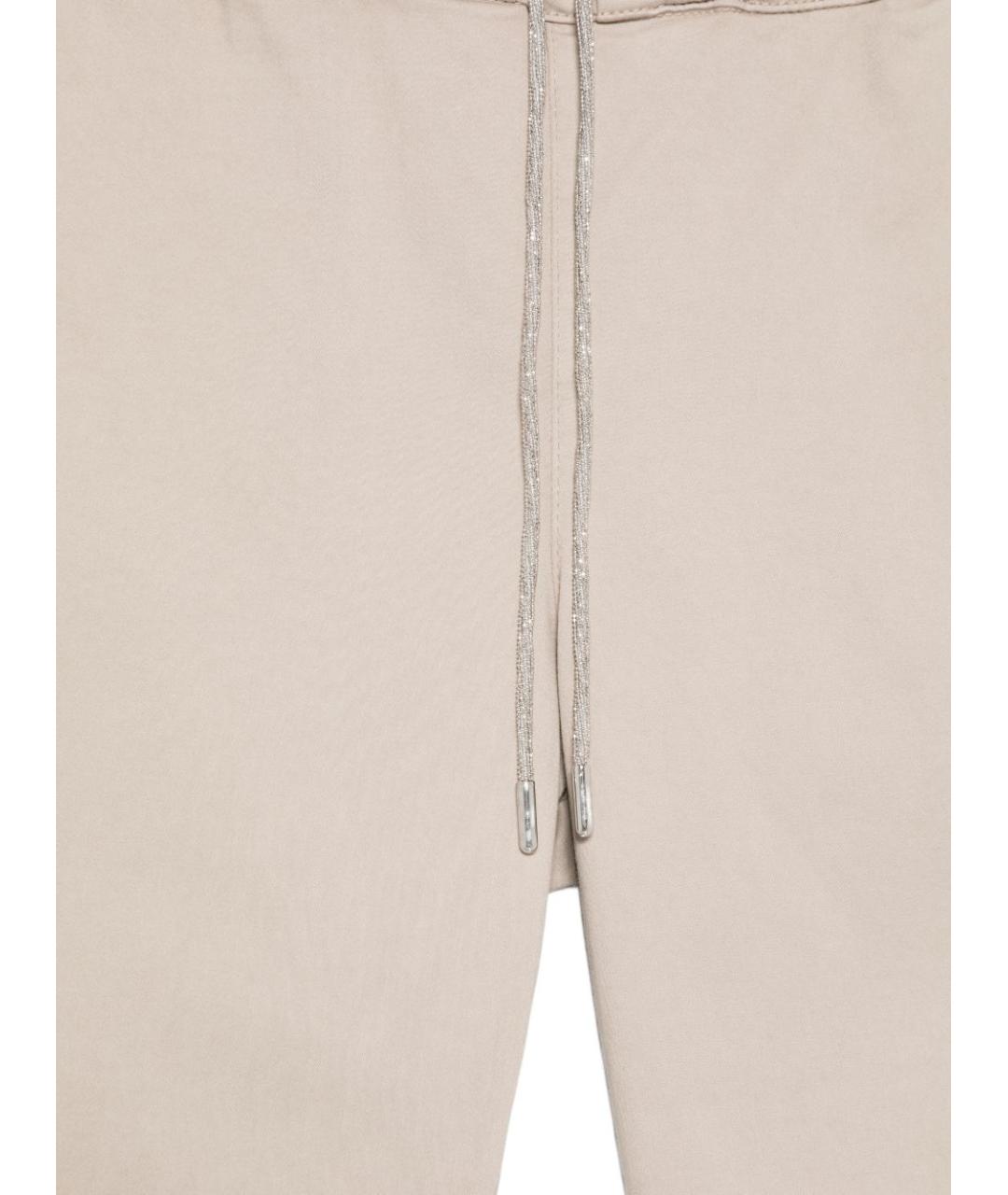 D.EXTERIOR Бежевые хлопковые прямые брюки, фото 3