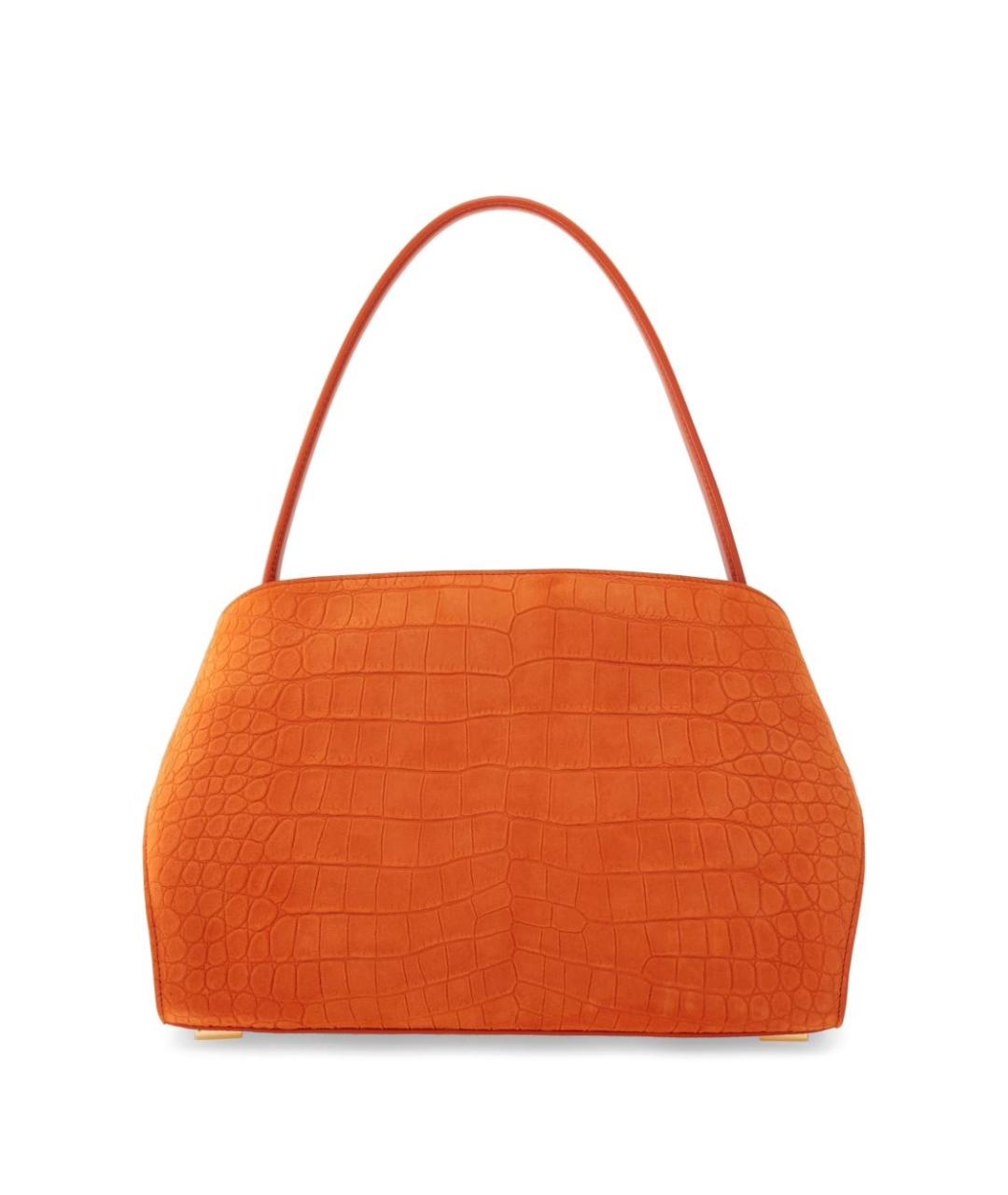 FERRAGAMO Оранжевая кожаная сумка тоут, фото 3