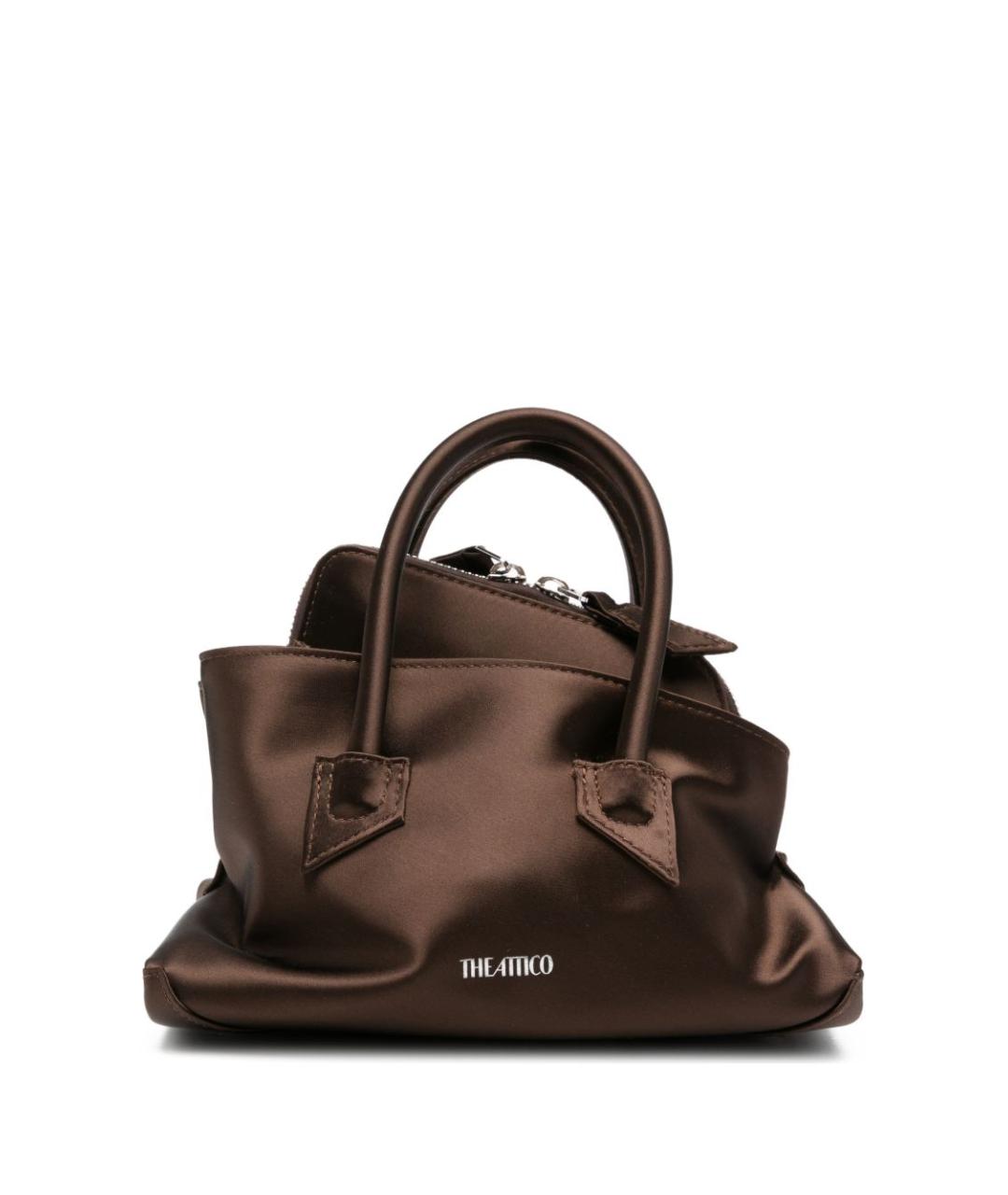 THE ATTICO Коричневая тканевая сумка тоут, фото 1