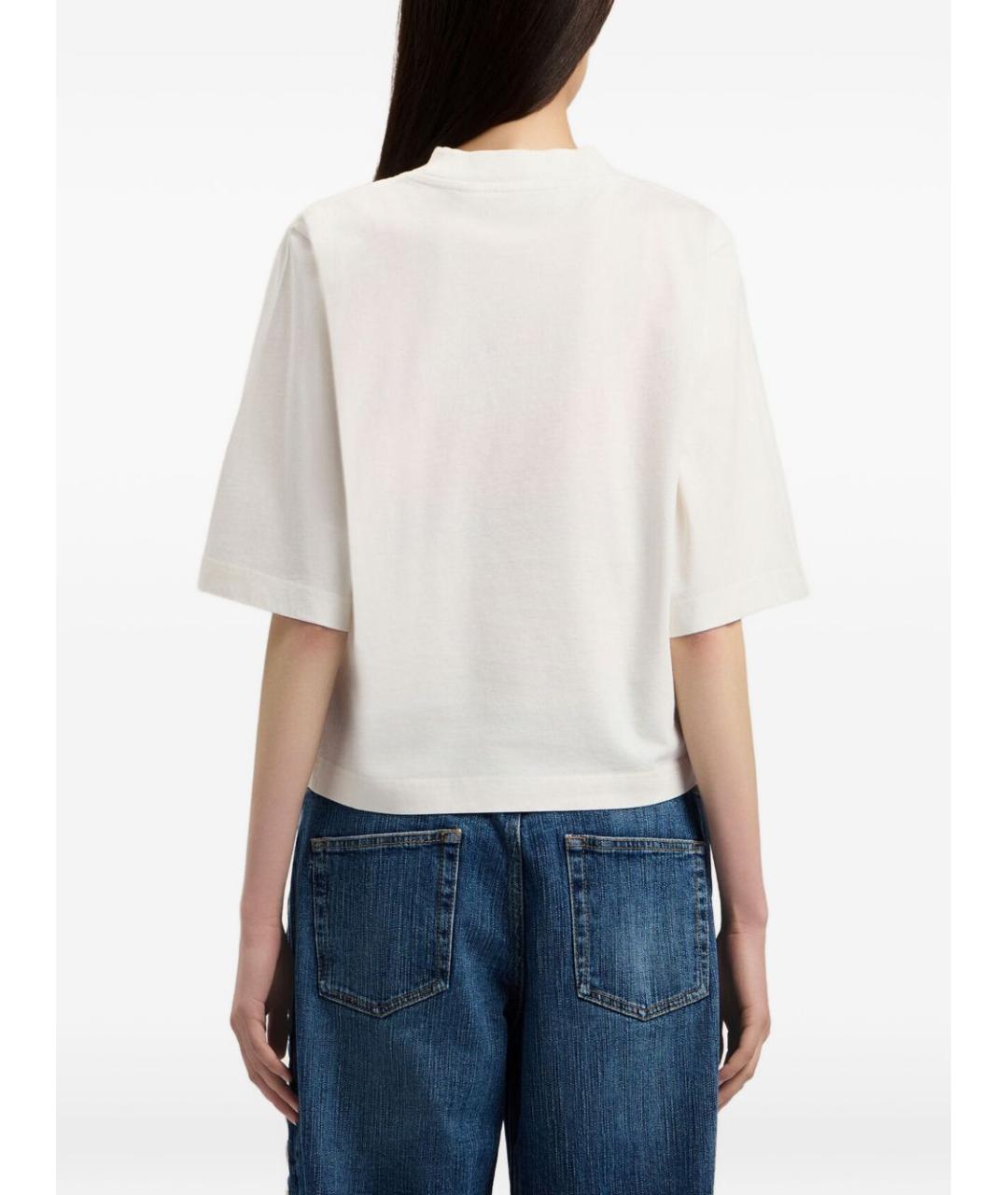 PALM ANGELS Белая хлопковая футболка, фото 3