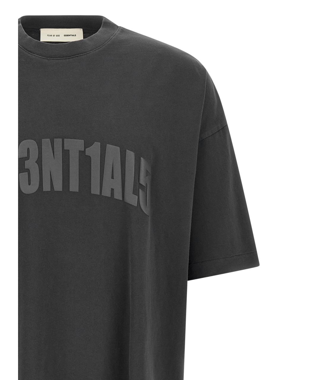 FEAR OF GOD ESSENTIALS Серая хлопковая футболка, фото 3