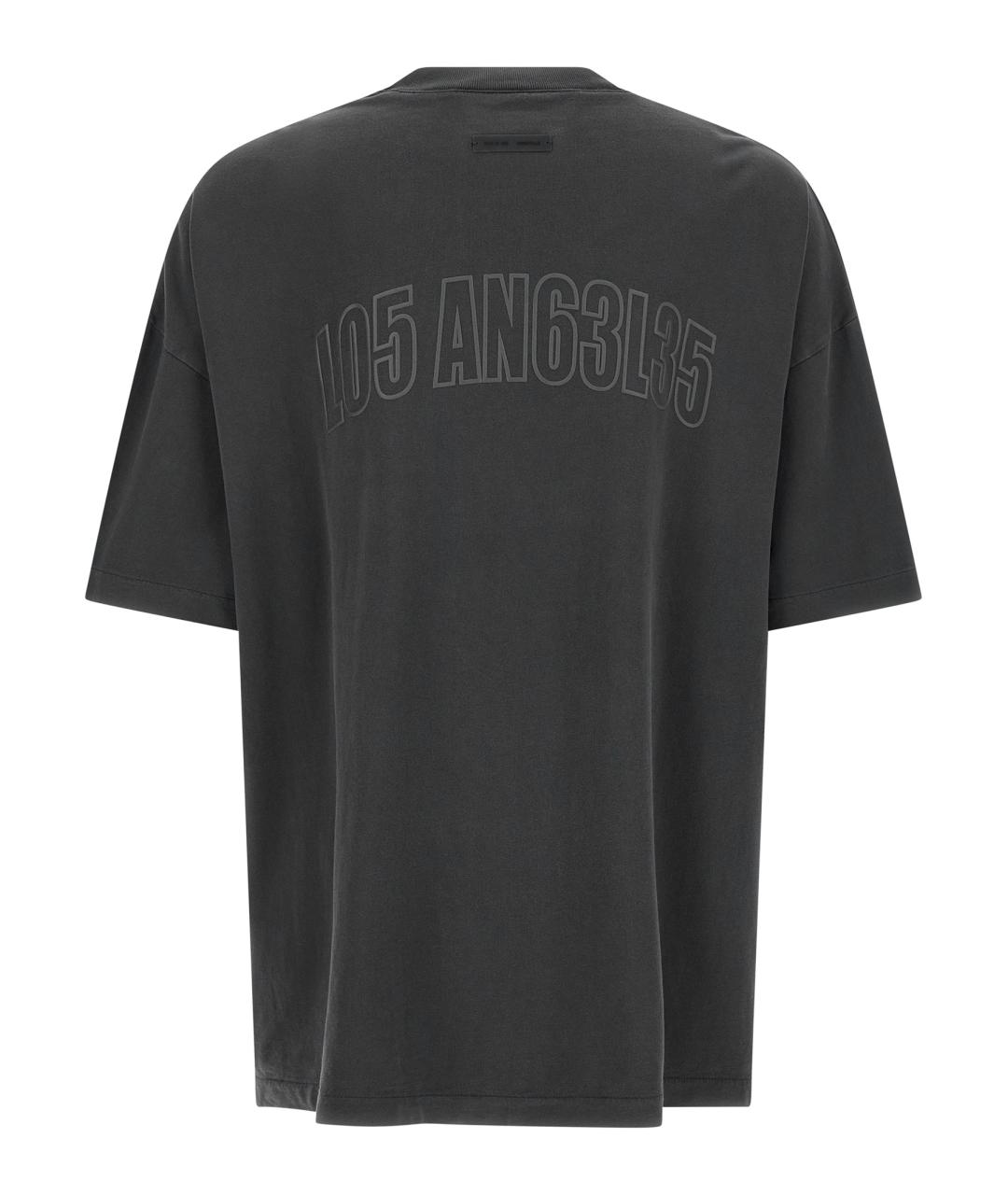 FEAR OF GOD ESSENTIALS Серая хлопковая футболка, фото 2