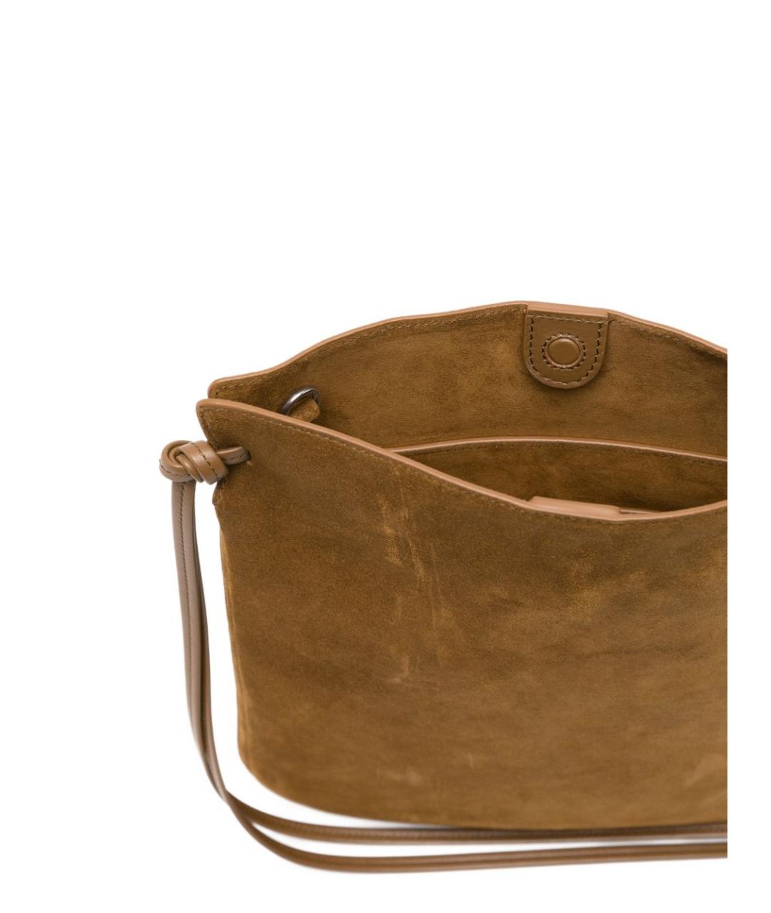 PHOEBE PHILO Коричневая кожаная сумка через плечо, фото 4