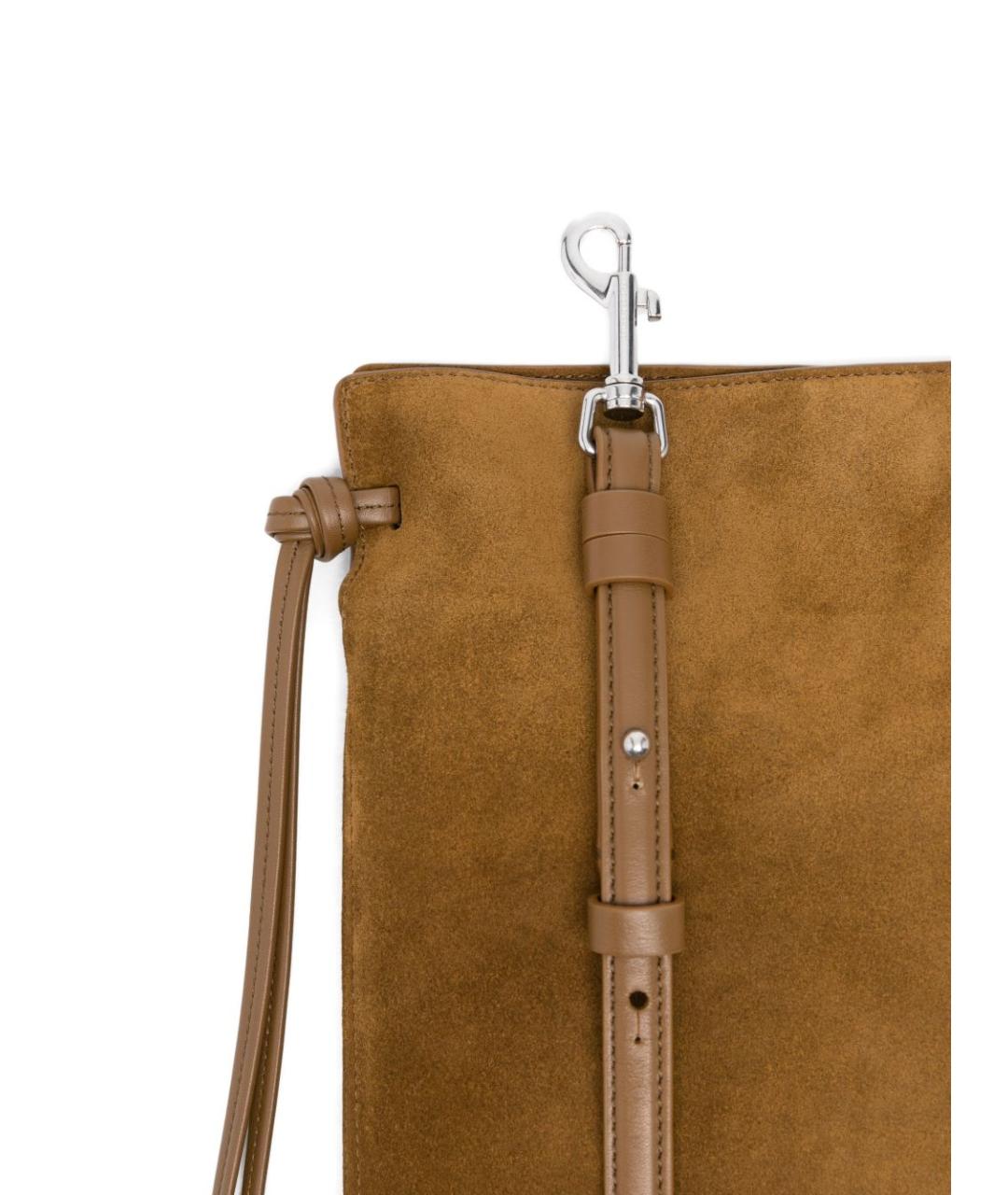 PHOEBE PHILO Коричневая кожаная сумка через плечо, фото 2