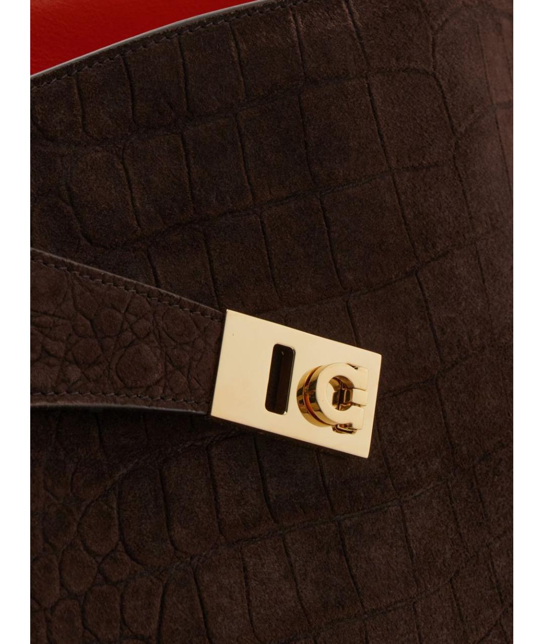 FERRAGAMO Коричневая кожаная сумка тоут, фото 4