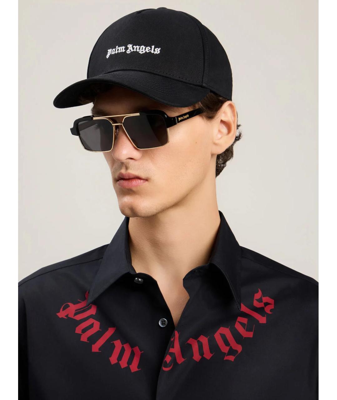 PALM ANGELS Черная хлопковая кепка/бейсболка, фото 3
