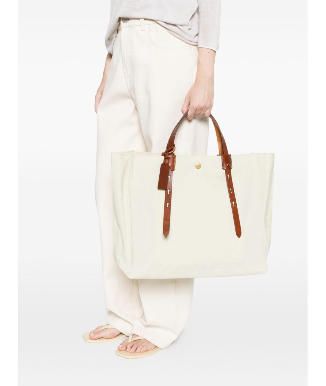 ROBERTA PIERI Белая сумка тоут, фото 2