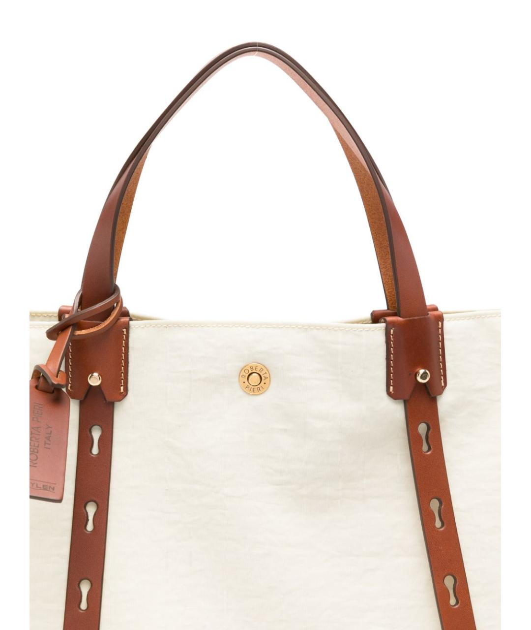 ROBERTA PIERI Белая сумка тоут, фото 5