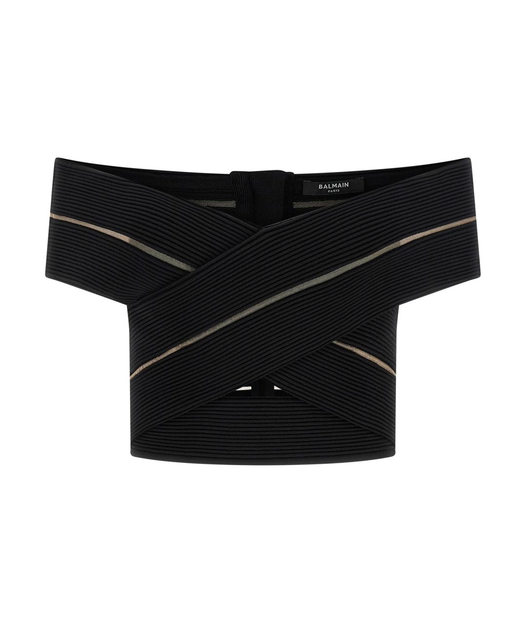 BALMAIN Черная вискозная блузы, фото 1