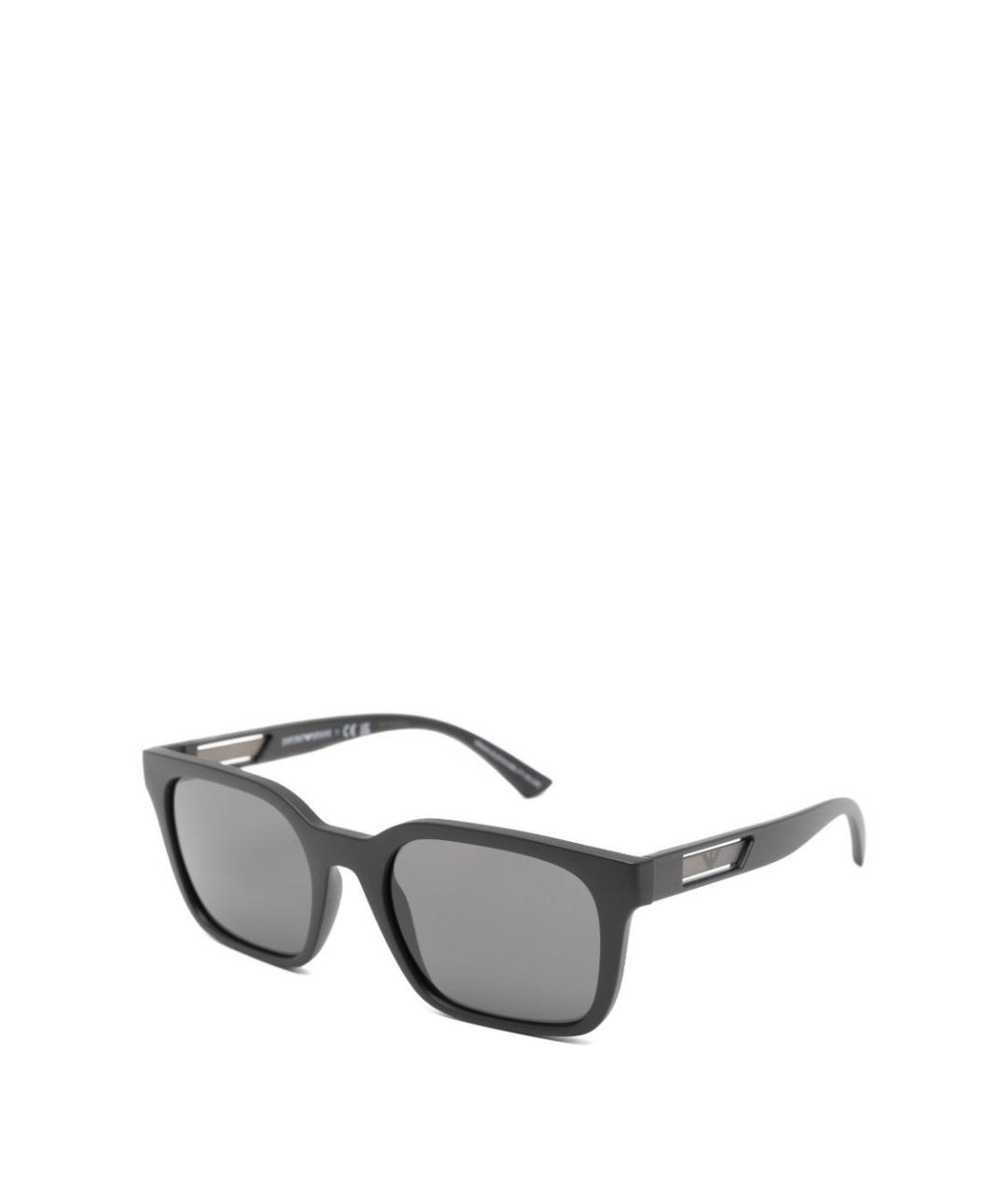 EMPORIO ARMANI Черные пластиковые солнцезащитные очки, фото 1