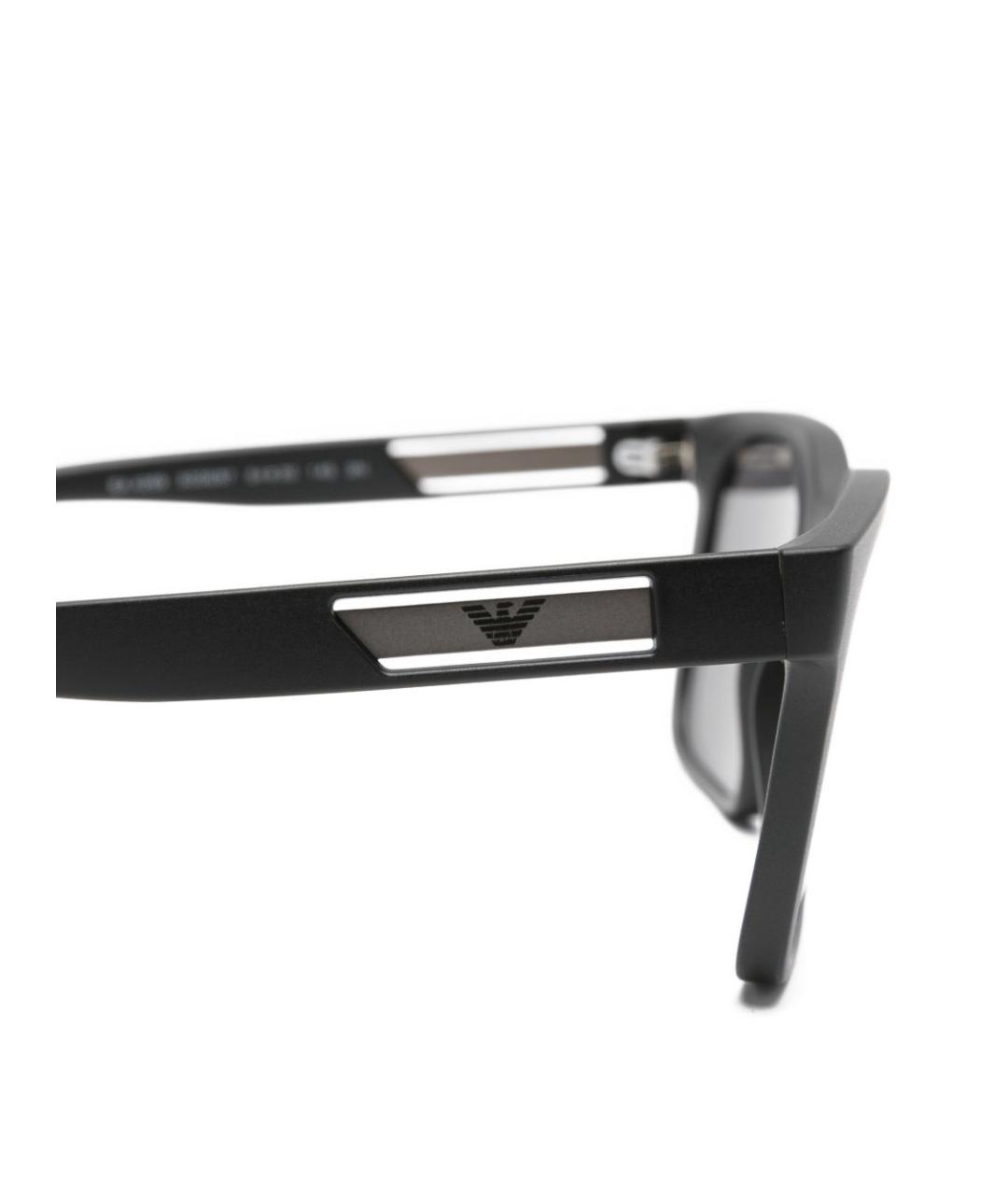 EMPORIO ARMANI Черные пластиковые солнцезащитные очки, фото 3