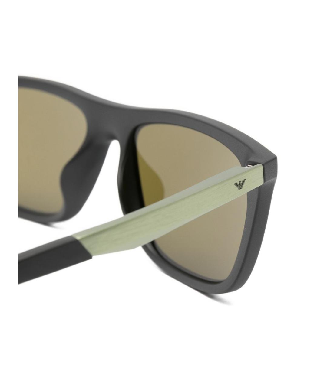 EMPORIO ARMANI Черные пластиковые солнцезащитные очки, фото 3