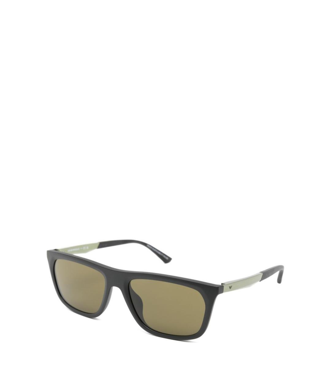 EMPORIO ARMANI Черные пластиковые солнцезащитные очки, фото 1