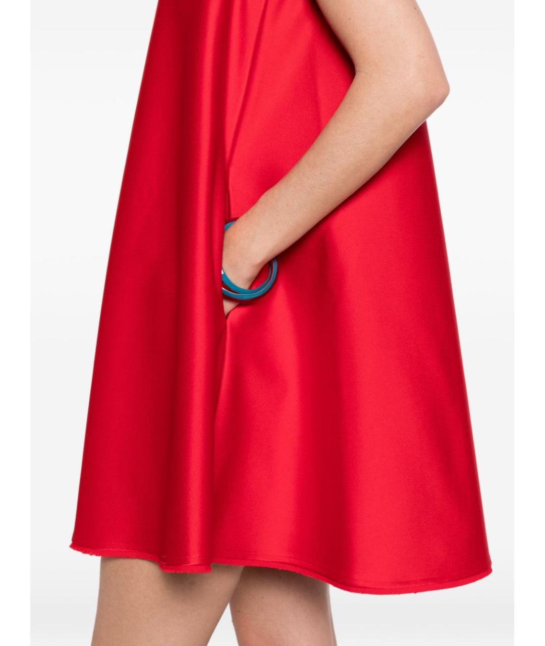 STELLA MCCARTNEY Красное ацетатное коктейльное платье, фото 4