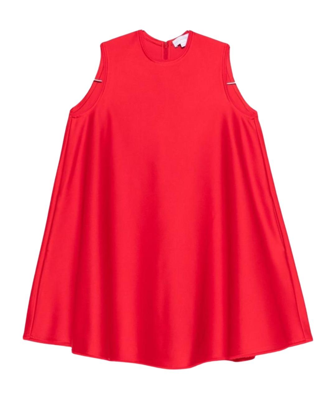 STELLA MCCARTNEY Красное ацетатное коктейльное платье, фото 1