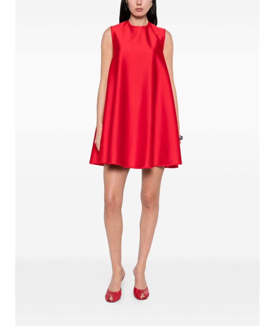 STELLA MCCARTNEY Красное ацетатное коктейльное платье, фото 5