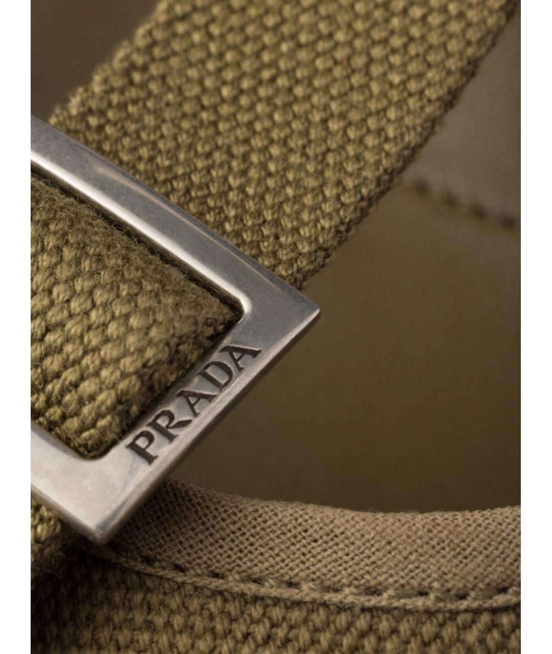 PRADA Зеленые текстильные туфли, фото 2