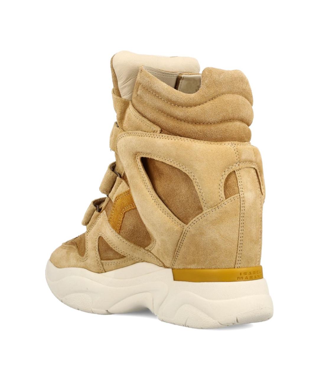 ISABEL MARANT Желтые кожаные кроссовки, фото 3