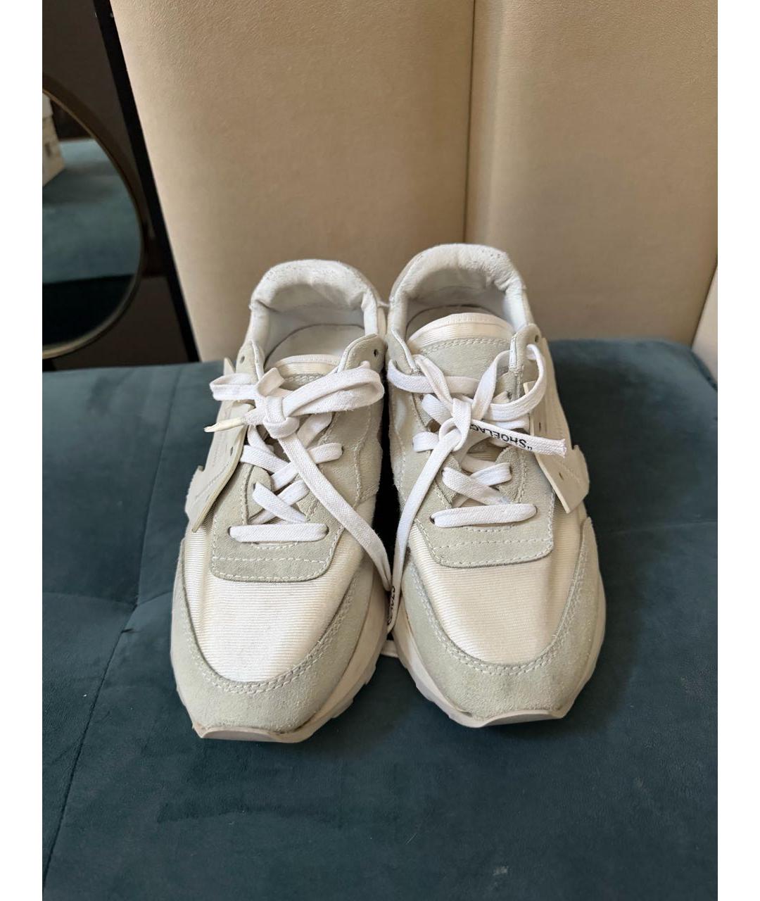 OFF-WHITE Бежевые текстильные кроссовки, фото 2