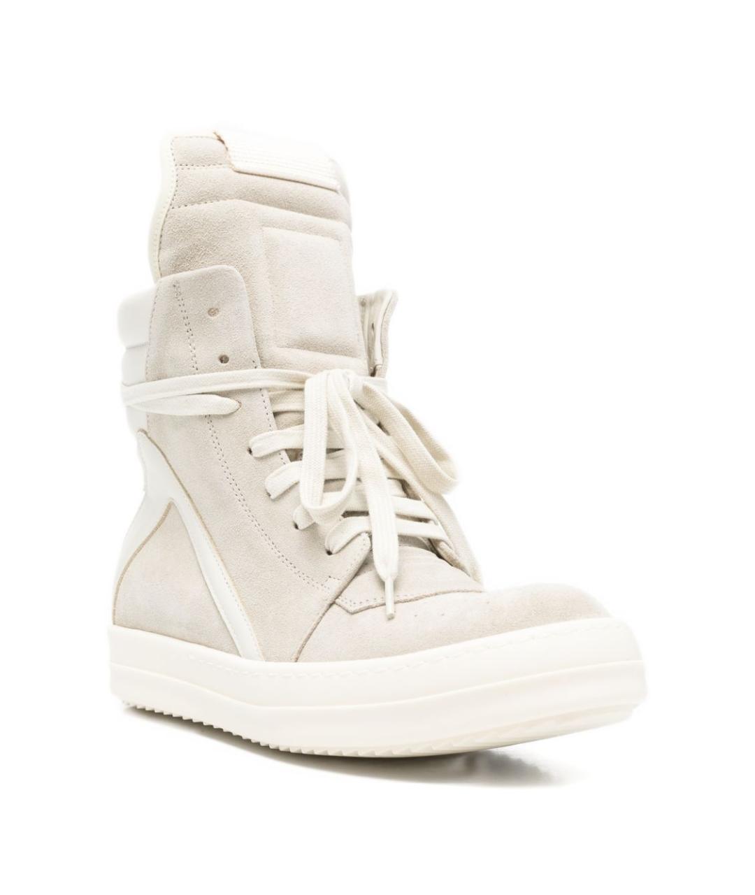 RICK OWENS Белые замшевые кеды, фото 4